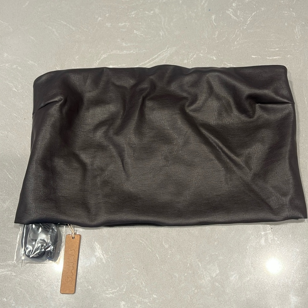 Brand new Skims Faux leather tube top in XL